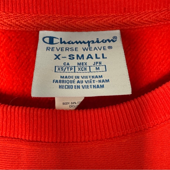 Champion UO Exclusive Script Crew Neck Sweatshirt reverse weave extra small - Picture 5 of 7